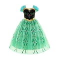 thumbnail image 3 of Vestidos de princesa Elsa Anna de Disney, vestido de malla con lentejuelas para niñas, disfraces de Reina de la nieve de Frozen, vestidos de fiesta de cumpleaños y Carnaval, 3 of 5