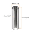 thumbnail image 2 of Uxcell Slotted Spring Pin M5 x 14mm 304 Stainless Steel Split Spring Roll Dowel Pins Plain Finish 20Pcs, 2 of 3