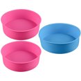 thumbnail image 1 of Round Silicone Baking Pan Baking Tray Cake Pancake Mold Baking Mold, 1 of 5
