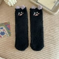 thumbnail image 2 of iOPQO Cute Socks, Cute Fuzzy Socks, Thick Socks, Womens Winter Socks, Breathable Socks Women, Black A, 2 of 4