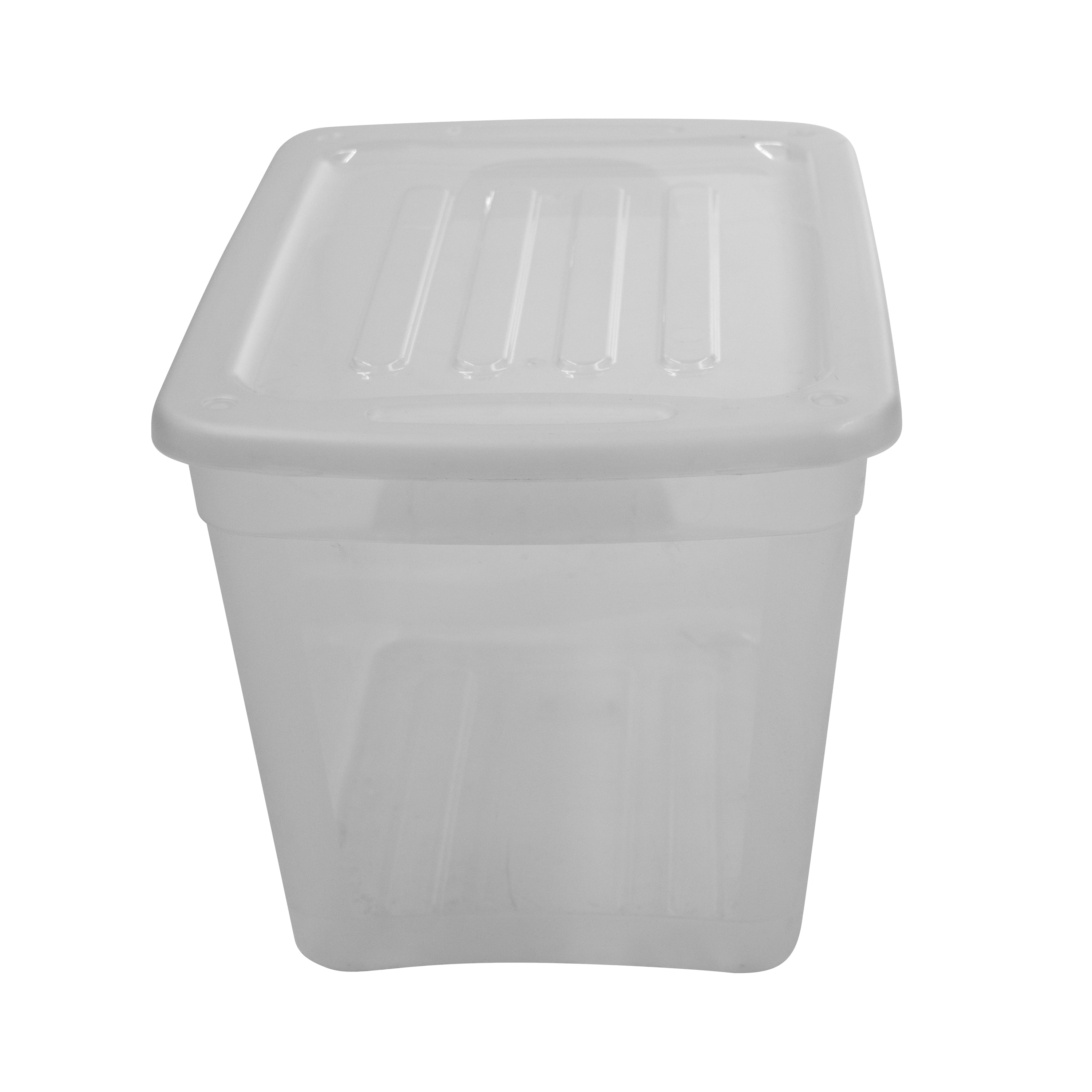 Gracious Living 39L Clear Snap Lid Tote
