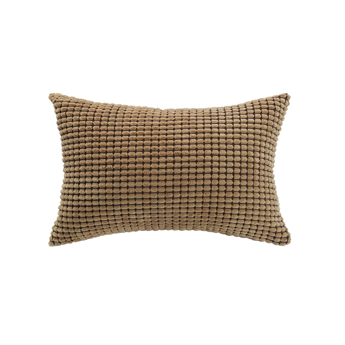 Unique Bargains Texture Solid Decorative Throw Pillow Cover Camel 12" x 18"