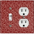 thumbnail image 1 of Metal Light Switch Wall Plate Outlet Cover (Coffee Espresso Mocha Bean Maroon Pattern - Single Toggle Single Duplex), 1 of 2
