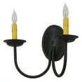 thumbnail image 2 of Meyda 149895 14.5 in. Classic 2 Light Wall Sconce, Blackwash & No Shade, 2 of 3