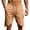 Gold, variant on Mens Linen-Look Casual Shorts, Breathable Lightweight Weave with Elastic Drawstring Waist and Fashionable Contrast Trim Black XXXL