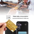 thumbnail image 3 of Design for Galaxy S24 5G Case with Credit Card Holder Slot PU Leather Wallet Phone Cases Stand Kickstand Durable Shockproof Protective Cover for Samsung S 24 Women Men 6.1 inch Black, 3 of 13