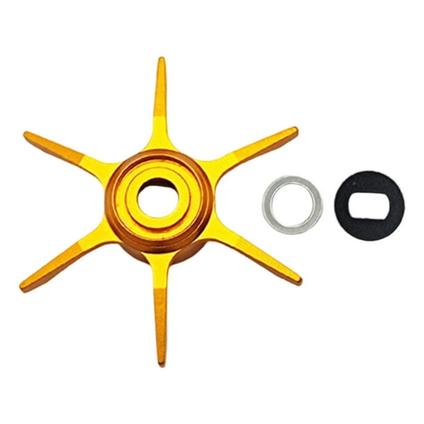 Accesorio de arrastre Star para carrete de pesca, modificado, práctico, resistente, de repuesto, con llave de descarga de freno, ligero, de metal de Oro
