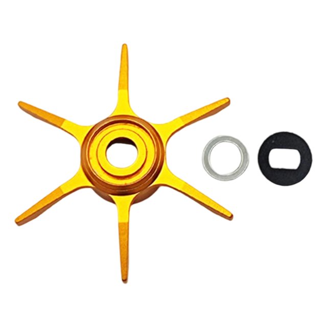 Carrete de pesca Star Drag Repuesto modificado Pieza de repuesto Robusto Práctico 65 mm Oro