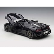 Porsche 918 Spyder Weissach Package Basalt Schwarz Black Metallic 1/12 Model Car by Autoart