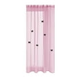 thumbnail image 2 of Luoshdecor Basic Pink Sheer Curtain,Window Curtain Panels with Butterfly Pattern for Living Room, Bedroom, Patio,Light Filtering 50" Lx45" W, 2 of 7