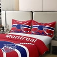 thumbnail image 4 of YST Ice Hockey Bedding Full,Boys Ice Hockey 100% Natural Cotton Duvet Cover Hockey Lovers Comforter Cover Sports Ball Game Bed Sets with 2 Pillowcases Bedroom Decor(Montreal),Red Blue White, 4 of 6