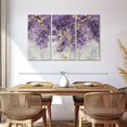 thumbnail image 3 of Elephant Stock Charmed Purple Wall Art - Horizontal Multi Panel Canvas - Living Room Wall Decor - Abstract Multi Panel - Purple And Gray Decor By Nikki Robbins - 57" x 36", 3 of 8