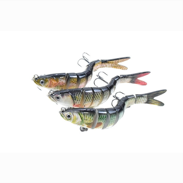 5.5in / 0.92oz Bionic Multi Jointed Hard Bait S Swimming Action Fishing Lure  8 Segment Sinking Fishing Lure VIB Bait Crankbait 3D Eyes Lifelike  Artificial Fishing Lures Hook with Treble Hooks Tackle 