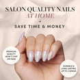 thumbnail image 2 of Holo corto de color blanco almendra Glamnetic Entranced Press-On Nails, 2 of 6