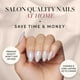 thumbnail image 2 of Holo corto de color blanco almendra Glamnetic Entranced Press-On Nails, 2 of 6