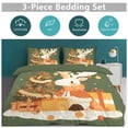 thumbnail image 5 of Quilt Cover Set Fashionable Printed Bedding Covers with Pillowcase Home Textiles, Merry Christmas Deer Holiday Decor Queen (90"x90"), 5 of 5