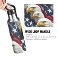 thumbnail image 4 of Yayeee 20oz Insulated Water Bottle Double Wall Stainless Steel with Flip Straw Lid, American Eagle Pattern, 4 of 7