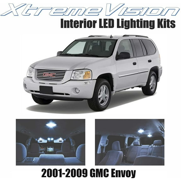 Xtremevision Interior LED for GMC Envoy 2001-2009 9 Pieces Cool White Interior LED Kit   Installation Tool