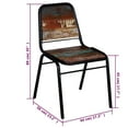 thumbnail image 4 of vidaXL Chaises de Salle à Manger 2 Pcs Bois Récupéré Massif, 4 of 5