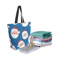 thumbnail image 2 of Large Canvas Bag 13.5x5.1x15 Inch Canvas Bag Shopping Canvas Bag Suitable For Outing Shopping Travel Out Of Large Capacity Storage Cute Santa Claus Face, 2 of 9
