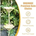 thumbnail image 2 of 5.6ft Rain Chain set For Outdoor  Gutters,Decorative Hanging Chain,Roof Rain Drain, 2 of 7