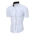 thumbnail image 1 of Camisa Hombre Manga Corta Corte Pegado Casual Camisas, 1 of 6
