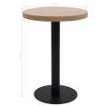 thumbnail image 5 of Mesa bistró VidaXL, MDF, 60 cm, color marrón claro, forma redonda, 5 of 5