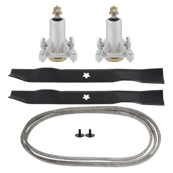 Deck Rebuild Kit 42" Mower Deck Part Rebuild Kit 187292 Spindle for Poulan Pro PP19A42 PB185A42 PB195H42LT PB20H42YT 1 Drive Belt 2 Spindle Assembly 2 Mower Blades ﻿