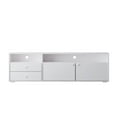 thumbnail image 3 of BTMWAY TV Stand for 70 Inch TV, Modern TV Cabinet with 2 Storage Drawers and a Big Cabinet, Entertainment Center TV Console Table Low Profile Television Stand for Living Room Bedroom, White, 3 of 9