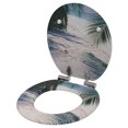 thumbnail image 3 of Sanilo 229 Round Molded Wood Toilet Seat with Slow, Soft Close Lid, Beach, 3 of 6