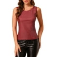 thumbnail image 5 of Unique Bargains Women's Halloween Costume Stretch Sleeveless U Neck Tank Top M Burgundy, 5 of 7