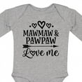 thumbnail image 4 of Inktastic Mawmaw and Pawpaw Love Me Girls Long Sleeve Baby Bodysuit, 4 of 5