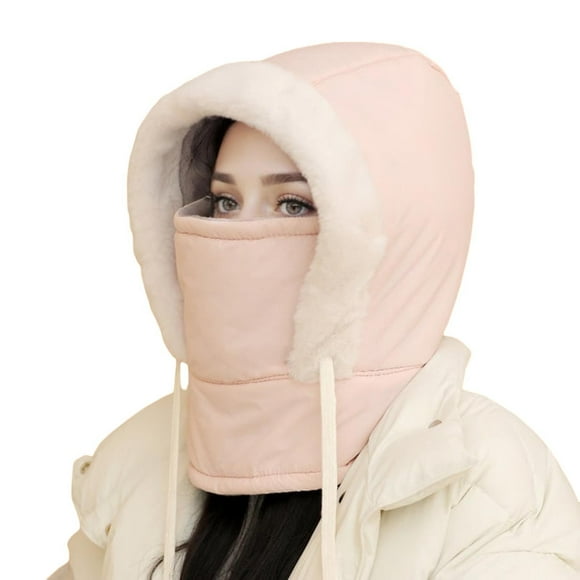 Winter Hood Ski Hat Thermal Cap Scarf For Men Women Cold Weather Outdoor Activities