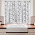thumbnail image 2 of Ambesonne Food Art Kitchen Curtains, Balsam Pear Leaves Pattern, 55"x39", Charcoal Grey White, 2 of 3