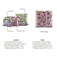 thumbnail image 5 of Bebejan Lilac Cascade 5 Piece Comforter Set, King, Green, 100% Cotton Sateen, Reversible, All Season, Cozy Comfort, 5 of 10