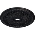 thumbnail image 3 of Ekena Millwork 27 7/8"OD x 3 7/8"ID x 2 1/2"P Tomango Egg & Dart Ceiling Medallion (Fits Canopies up to 6 3/4"), Hand-Painted Steel Gray, 3 of 6