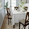thumbnail image 2 of Home Details Chic & Rustic 70"x 90" Rectangle Polyester Tablecloth in White, 2 of 6