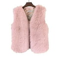 thumbnail image 2 of YDFCWXW 2025 Fashion Women Fur Vest Short Sleeveless Jacket Winter Warm Coats Outwear Comfy Soft Waistcoat Light Pink, M, 2 of 7