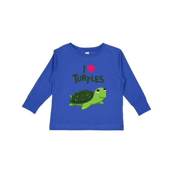 Inktastic I Love Turtles Boys or Girls Long Sleeve Toddler T-Shirt
