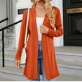 thumbnail image 2 of FAIWAD Womens Long Knit Cardigan Sweater Long Sleeve Open Front Ribbed Knit Lounge Swaeter Coat, 2 of 4