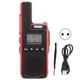 thumbnail image 1 of Mini walkie-talkie portátil de 99 canales, radio bidireccional portátil de largo alcance, sonido claro, 100-240V, enchufe rojo UE, 1 of 5