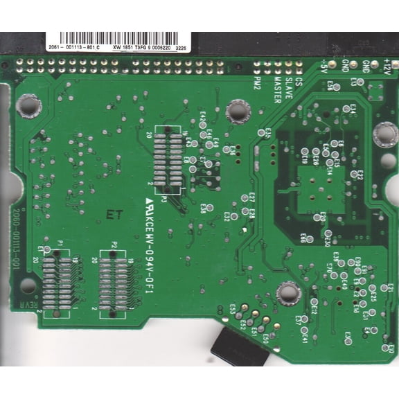 WD400BB-75CPF0, 2061-001113-801 C, WD IDE 3.5 PCB