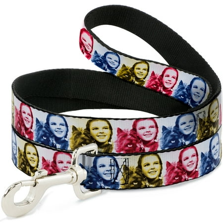 Movies Pet Leash Dog Leash The Wizard of Oz Dorothy and Toto Pose Blues Yellows Reds 6 Feet Long 1.0 Inch Wide