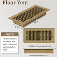 thumbnail image 3 of Floor Register 4x10 Inch Heavy Duty Floor Vents, Metal Heat Air Vent Covers Rust Proof Finish 4 x 10'' Floor Vent Covers for Home Heater Floor Registers Grilles & Vents, 3 of 7