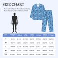 thumbnail image 4 of Naloa Blue Fish Men’s Pajamas Set - Long Sleeve Button Down Sleep Shirt and Pajama Bottoms Sleepwear Set-XX-Large, 4 of 7