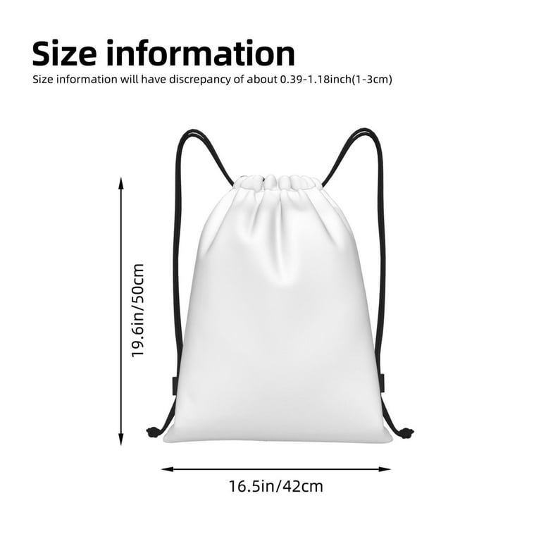 Jgfou White Print Drawstring Backpacks Cinch Sack Pack Jgfou White Print Drawstring Backpacks Cinch Sack Pack