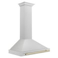 thumbnail image 3 of ZLINE 36 ZLINE Autograph Edition DuraSnow Stainless Steel Range Hood with DuraSnow and Gold Handle (KB4SNZ-36-G), 3 of 5