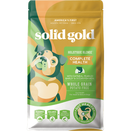 Solid Gold Holistique Blendz Dry Dog Food, Oatmeal, Pearled Barley & Ocean Fish Meal, 4lb