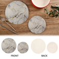 thumbnail image 4 of White and Gold Marble Pot Holders Set Trivets Hot Pads Cotton Mats for Cooking, 4 of 7