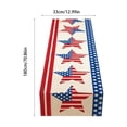 thumbnail image 3 of Cififendec 4th of July Americana Table Runner, 71"×13", Patriotic Stars & Stripes Red Blue White Independence Day Dining Table Decor for 205th Anniversary Party Supply, 3 of 5